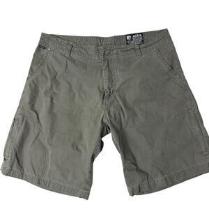 Kuhl Ramblr Shorts Mens 38 Gray Vintage Patina Dye Hiking Outdoor Trail Cargo